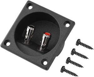 Speakers Terminal Box Push Spring Type 2 Binding Post Cable Connector 3.8MM Thicken Base Plate Acoustic Components