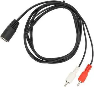 DIN 7 Pin Female to Dual RCA Male Cable 4.9ft Flexible Plug and Play Sound Adapter Cable 1.5m for Sound Equipment