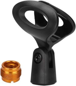 Microphone Clip Holder Mic Stand with 5/8in Male to 3/8in Female Screw Adapter Fit for Handheld Wired or Wireless Microphones