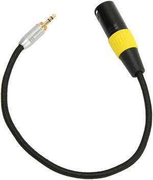 3.5mm Male to XLR Cable Noiseless Gold Plated 3.5mm to 3 Pin XLR Adapter Cable for Microphone Mixer Professional Camera