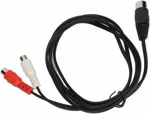 DIN 5PIN Male to 2RCA Female Cable Professional RCA Adapter Cable Plug and Play for Old Sound Equipment 4.9ft
