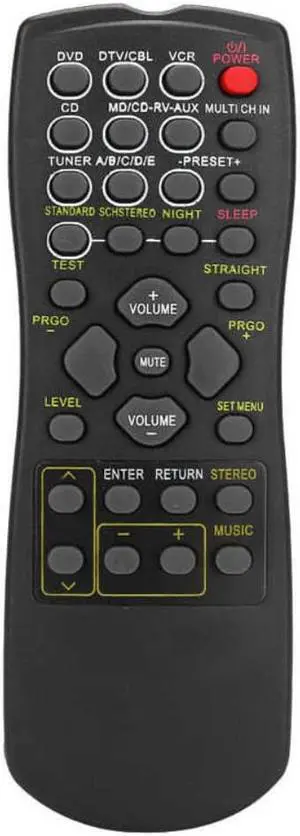 Black Remote Control Replacement For YAMAHA RAV22 RX-V459 RX-V357 HTR5830 RX-V357 TV