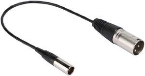 30cm Mini XLR 3PIN Male to XLR Male Adapter Audio Cable for SLR Camera Microphone Professional Photography Equipment