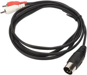 5 Pin Din Male to 2 RCA Male Cable PVC Wire Cover 2 RCA to Din Sound Connection Cable for CD Player VCR DVD Phono LD