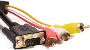 1.5M 5FT est VGA RCA Adapter 3RCA Video Female To HD 15 Pin VGA Converter Style Component Video cable