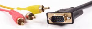 1.5M VGA RCA Adapter 3RCA Video Female To HD 15 Pin VGA Converter Style Component Video cable