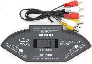 3 Ports Video Switcher Game AV Signal Switch Cable AV RCA AV Splitter Audio Converter for XBOX for PS TV