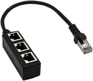 RJ45 Splitter Ethernet Network RJ45 1 Male to 3 Female Connector Adapter Networking Extension Cable Adapter Network Plug