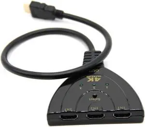 4K*2K 3D Mini 3 Port HDMI-compatible 1.4b 4K Switcher Splitter 1080P 3 in 1 out Port Hub for DVD HDTV Xbox PS3 PS4