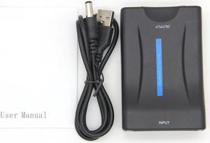 1080P SCART To HDMI-compatible Video Audio Upscale Converter Adapter for HD TV DVD for Sky Box STB Plug and Play DC Cable