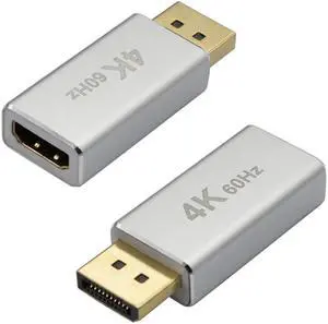 Aluminum 4K Displayport DP to HDmi-Compatible Adapter 4K 2K@60Hz 1080P Female To Male For PC Laptop Projector Converter
