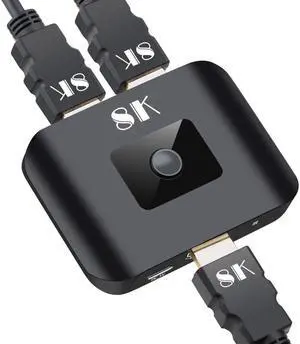 2 Port HDMI-compatible 2.1 Switch 8K@60Hz 4K@120Hz HD Switch Bi-Directional 2in 1 or 1 in2 Switcher Selector 48Gbps for PS5 Xbox