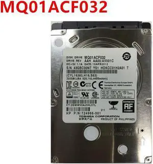 HDD For Toshiba 320GB 2.5" SATA 3 Gb/s 16MB 7200RPM 7MM For Internal Hard Disk For Notebook HDD For MQ01ACF032