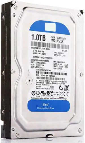 OIAGLH HDD For Blue 1TB 3.5SATA 6 Gb/s 64MB 7200RPM For Internal Hard Disk For Desktop Hard Drive For WD10EZEX