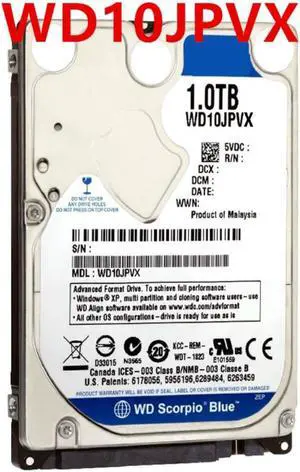 HDD For WD 1TB 2.5" SATA 6 Gb/s 8MB 5400RPM 9.5MM For Internal Hard Disk For Notebook HDD For WD10JPVX