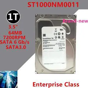 HDD For Seagate Brand 1TB 3.5" SATA 6 Gb/s 64MB 7200RPM For Internal HDD For Enterprise Class HDD For ST1000NM0011