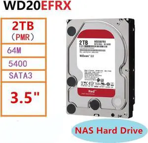 HDD For WD Brand Red 2TB 3.5" SATA 6 Gb/s 256MB 5400RPM For Internal Hard Disk For NAS Hard Drive For WD20EFAX