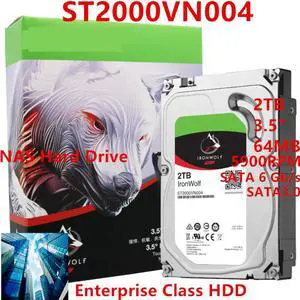 HDD For Seagate 2TB 3.5" SATA 6 Gb/s 64MB 5900RPM For Internal Hard Drive For Enterprise Class HDD For ST2000VN004