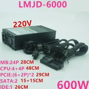 PSU For Lingmaojingdian Fully Modular 80plus Bronze ITX FLEX DC-DC Small 1U S3 K39 A35 600W Power Supply LMJD-6000