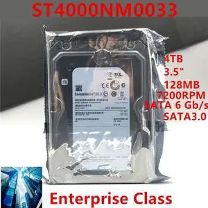 HDD For Seagate 4TB 3.5" SATA 6 Gb/s 128MB 7200RPM For Internal HDD For Enterprise Class HDD For ST4000NM0033