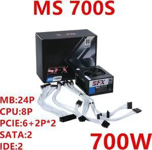 PSU For Dianjipa 80plus Platinum Full Modular SFX AIO ITX A4 k77 k99 k55 G5 B2 700W Switching Power Supply MS 700S