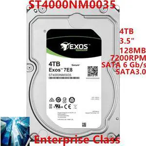 HDD For Seagate 4TB 3.5" SATA 6Gb/s 128MB 7200RPM For Internal Hard Disk For Enterprise Class HDD For ST4000NM0035