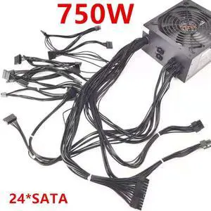 PSU For Special Power Supply For 24 Hard Disk IPFS Multi Hard Disk Power Supply Desktop Power Supply 24*SATA 750W