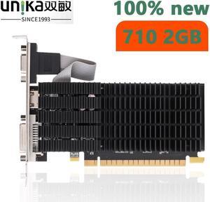 Brand UNIKA GT710 2GD3 Graphic Card For NVIDIA GeForce GT 710 Series GT710 2G Graphics 945MHz HDMI VGA Video Cards Map 100%