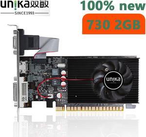 GPVHOSO GeForce GT 730 4GB DDR3 Graphics Card, 128Bit DirectX 11 PCIe x16  Low Profile Computer GPU for Working, VGA/DVI-D/HDMI Output Desktop Gaming