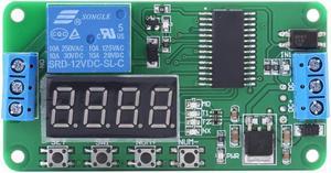 1 Saluran Pengendali Relai Penundaan LED Papan Modul Sakelar Pengatur Waktu Multifungsi PLC Relai Pengatur Waktu Tunda DC 12V