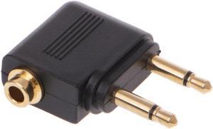 2 Pcs Gold Plated 3.5mm 2 Male To 1 Female Headphone Jack Socket o Adapter