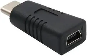 Mini USB Female to Type C Male Adapter Support Charging Data Transfer Converter