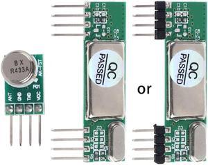 433mhz Wireless Receiver + Ak-fst Small Transmitting Superheterodyne Module Receiving High Sensitive Transceiver Module