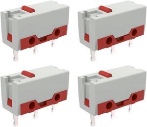 4PCS Mouse Micro Switch DMP1101 (50M Clicks) Mouse Button Limit Switch Red Dot