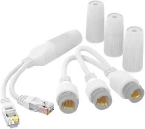 Professional- Waterproof PoE Splitter Simultaneous Online Separator Support POE Monitoring Easy Connection for Industry