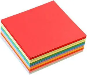 100x/Pack Square  Paper Double Sided Coloured Folding Paper Handmade Square Paper for DIY Arts and Crafts Project