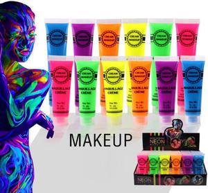 6 Pcs Set Face  Body Paint Neon Glow in the Dark for Rave Festival Party pigment powder