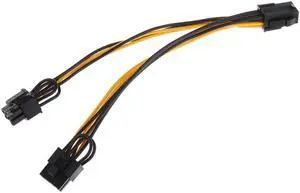1Pc 6-Pin PCI Express To 2 X PCIE 8 (6+2) Pin Dual 8 Pin Motherboard Graphics PCI GPU VGA Splitter Hub Power Cable Cord 1Pc 6-Pin PCI Express To 2 X PCIE 8 (6+2) Pin Dual 8 Pin Motherboard Graphics PCI GPU VGA Splitter Hub Power Cable Cord