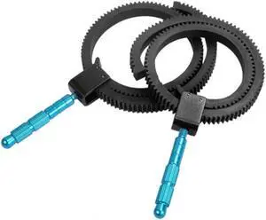 For SLR DSLR Camera Accessories Adjustable Rubber Follow Focus Gear Ring Belt with Aluminum Alloy Grip for DSLR Camcorder Camera