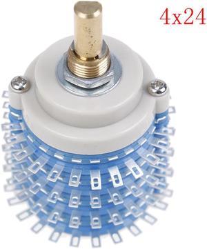 1pc 4 Pole 24 Step 4*24 Rotary Switch Attenuator Volume Control DIY Potentiometer stepped attenuator volume control plug