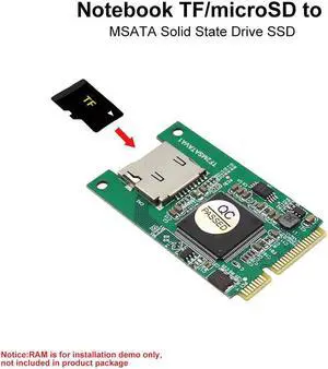 Micro SD TF Card to mSATA SSD Adapter mSATA Mini PCI e SSD to Micro SD TF Card Converter for PC Computer Laptop