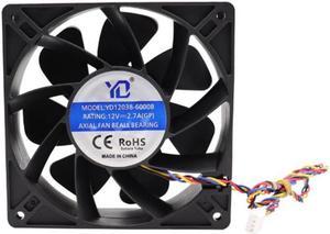 12CM 2.7A 12308 25dB-A High Precision Double Ball Bearing Server Cooling Fan for Bitcoin Miner