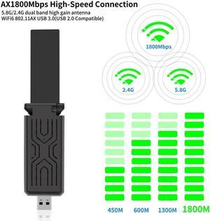 1800Mbps Wifi Adapter Wi-fi Usb Adapter Wi fi Antenna Ethernet Adaptor Module For Pc Laptop Network Card 5g Wifi Dongle Receiver