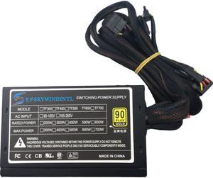 Real 600W Power Supply for PC 600W ATX PSU  Power Supply PSU PFC Silent Fan ATX 24pin 12V PC Computer SATA Gaming PC PSU