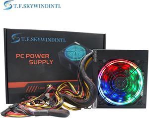 T.F.SKYWINDINTL ATX 400W RGB Computer Power Supply PSU 80 Plus Certified Power Supply For Gaming