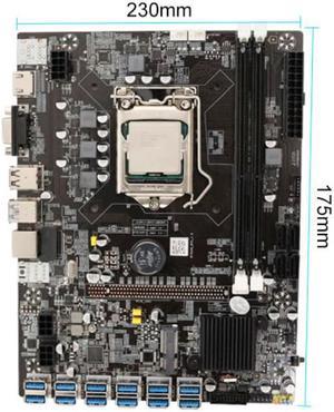 B7512 gpu motherboard B75 Mining Motherboard 12 PCIE To USB Adapter CPU Cooling Fan LGA1155 DDR3 MSATA B75 USB BTC Miner