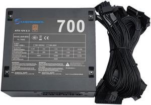 700W ATX Computer Power Supply PSU 6Pin PCI-E 12cm Quiet LED Fan 700W PSU Full Modular Power Supply ATX PC Computer Power Gaming