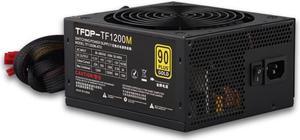 1200W PC PSU Power Supply Unit 80Plus Black Gaming Quiet 140mm Rgb Fan 24Pin 12V ATX Desktop Computer Power Supply BTC Pc 110V