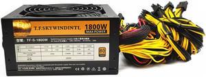 1800W ATX12V V2.31 ETH Coin Mining Miner Power Supply 1800W PSU Support 6 Graphics Cards For Bitman For Miner RX470/480 RX 570