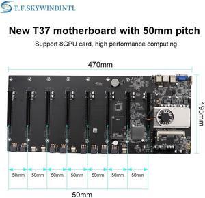 BTC-T37 8 GPU Desktop Computer Mining Machine Motherboard Set with CPU PCI Express 16X Graph Card DDR3 Miner Board